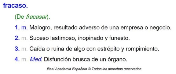 rae.es - fracaso